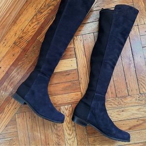 Stuart Weitzman 5050 Over the Knee, Blue suede boots